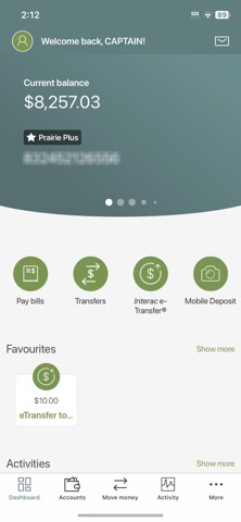 Prosperity Credit Union iPhone screenshot 1