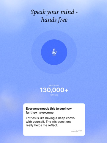 Entries: AI Journal & Diary iPad screenshot