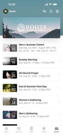Roots Community Church iPhone screenshot