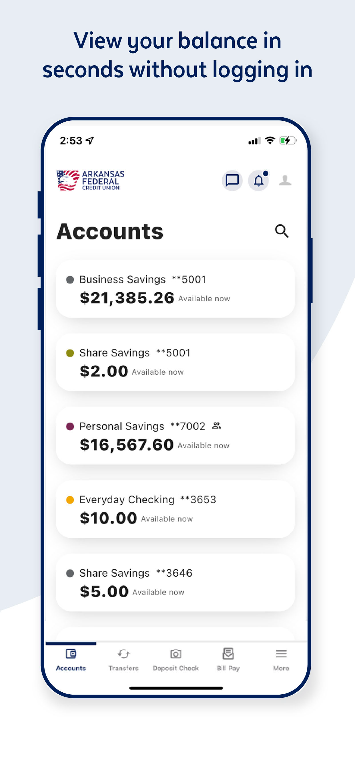 Arkansas FCU Mobile Banking screenshot 3