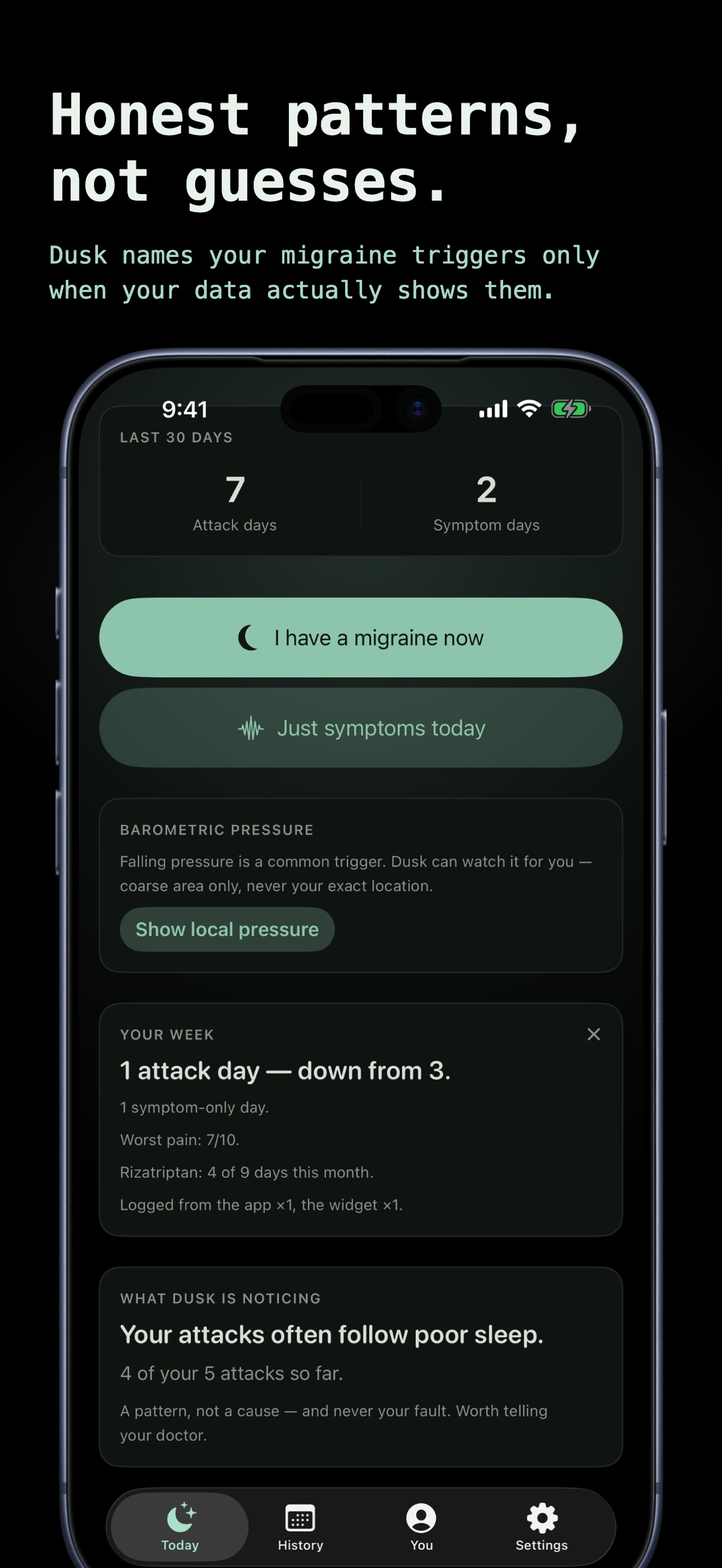Screenshot 8 of Dusk: Migraine Tracker