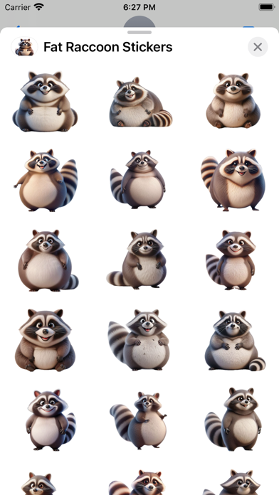 Fat Raccoon Stickers screenshot 1