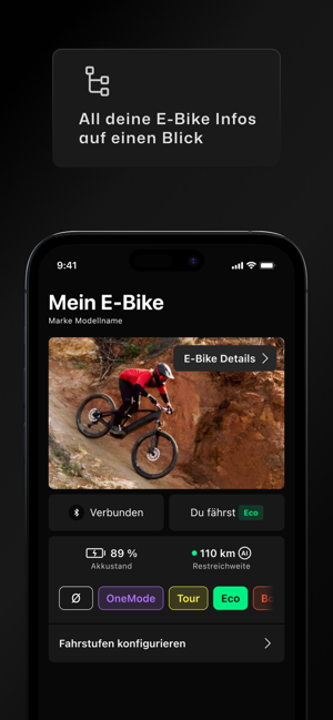 QORE E-Bike App Screenshot