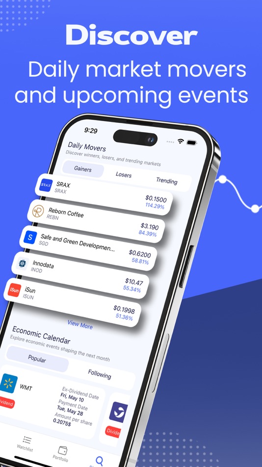 #5. Portfolio X - Stock Tracker (iOS) Podle: Popa Alexandru