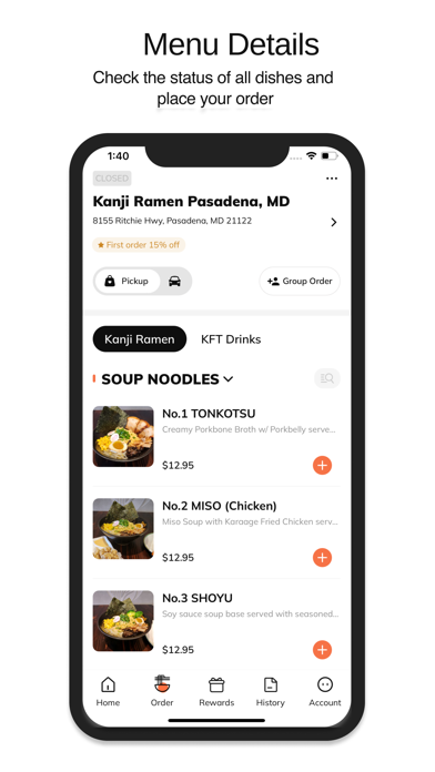 Kanji Noodle iPhone screenshot 2 - Food & Drink app