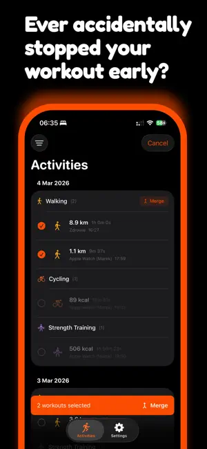 Fuse – Merge & Trim Workouts screenshot 1