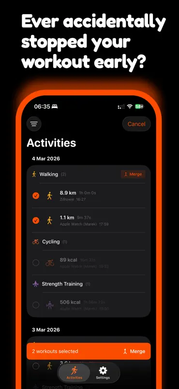 Fuse – Merge & Trim Workouts screenshot 1 of 6