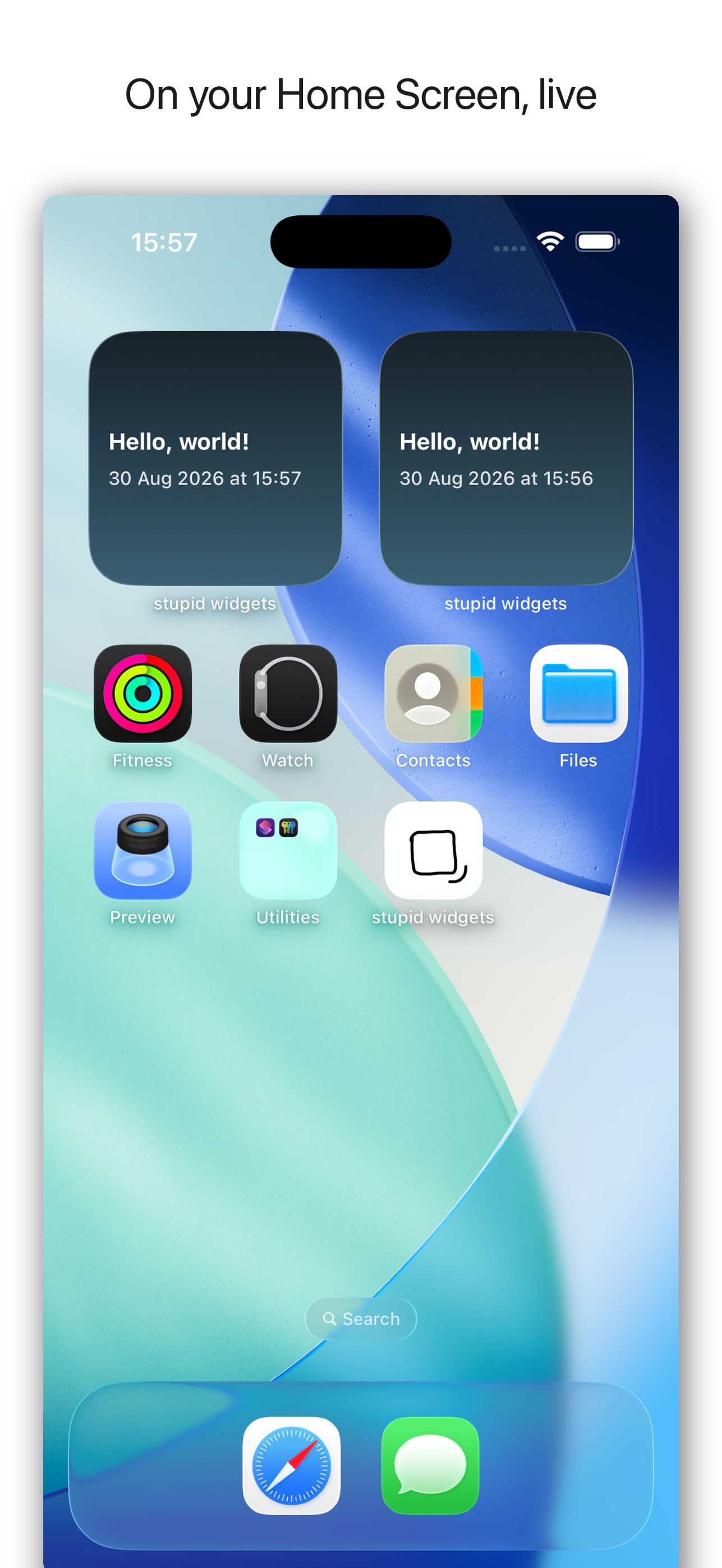 Screenshot 1 of stupid widgets