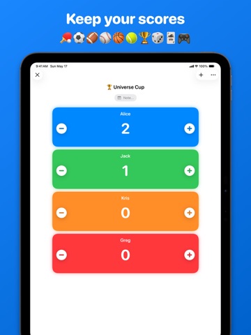 Score Tracker: Skoro iPad screenshot 1