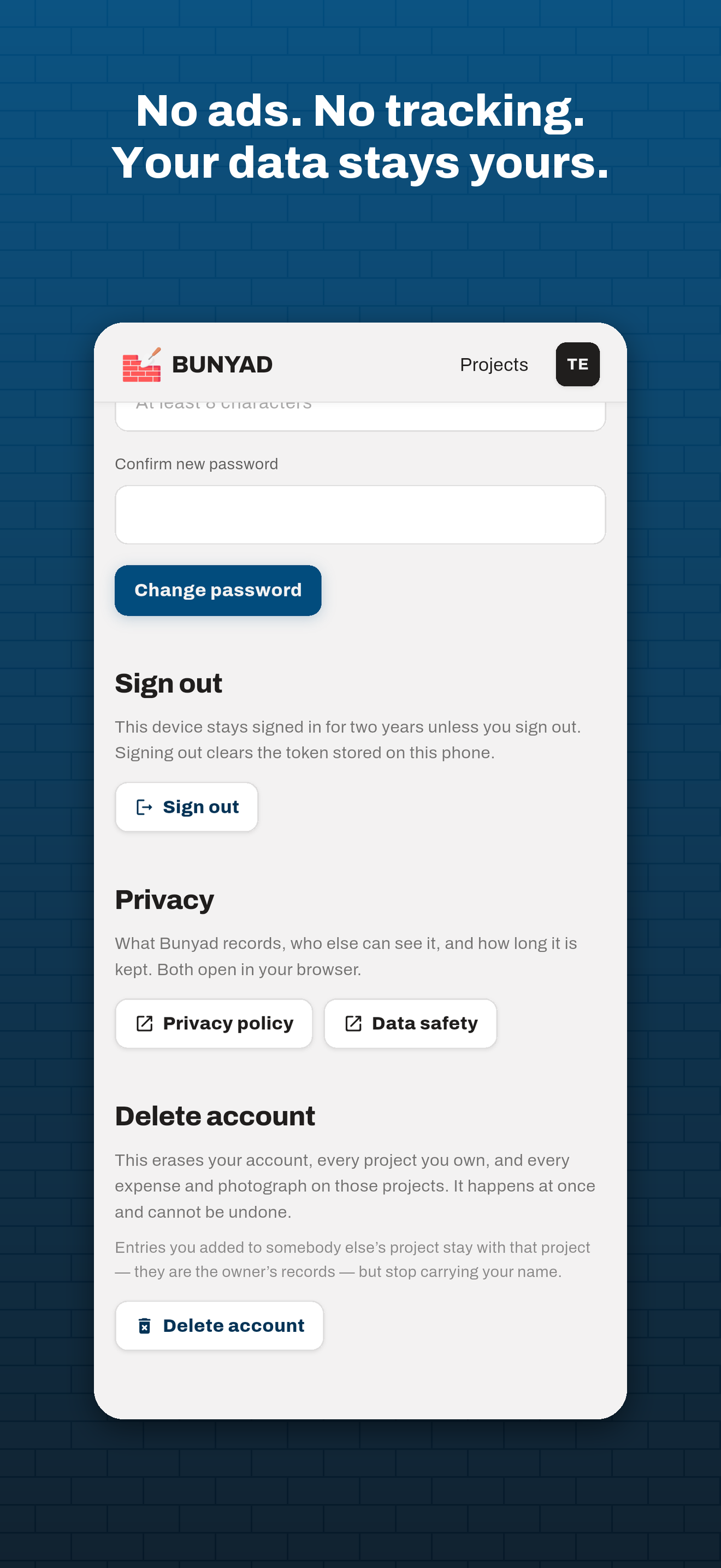 Bunyad — Construction Expenses screenshot 5