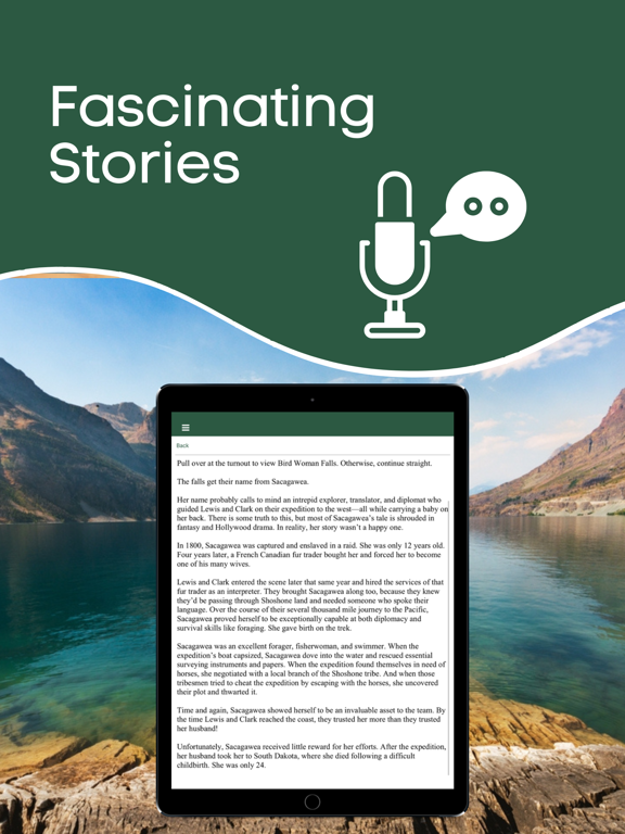 Glacier National Park GPS Tour iPad screenshot 5 - Travel app