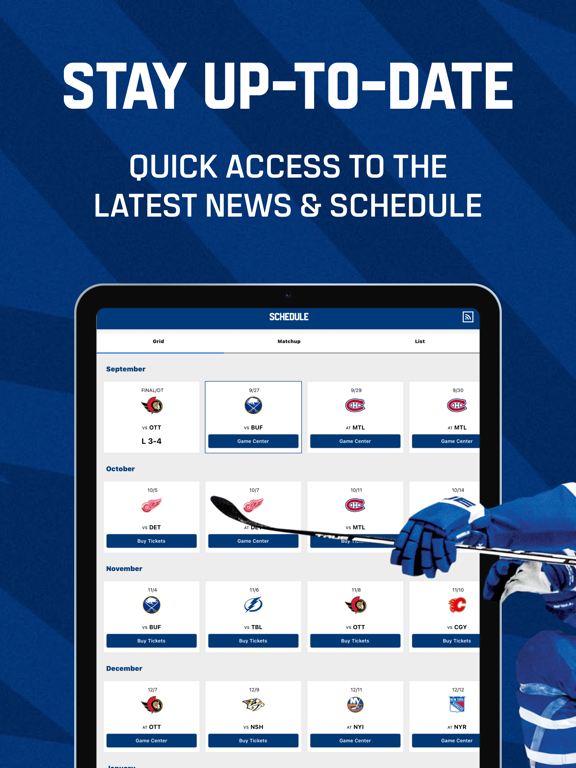 Toronto Maple Leafs iPad screenshot 4 - Sports app