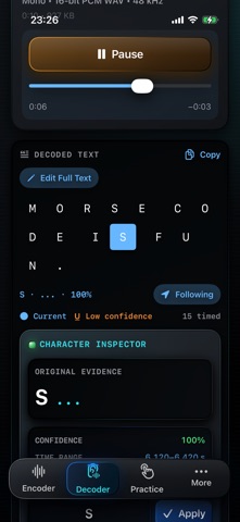 MorseScope: Code & Audio Screenshot 5 of 10
