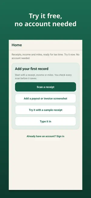 Paperroot: Receipts & Taxes screenshot 1