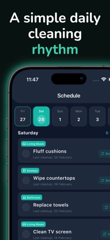 Natty: House Cleaning Schedule Screenshot 3 of 5