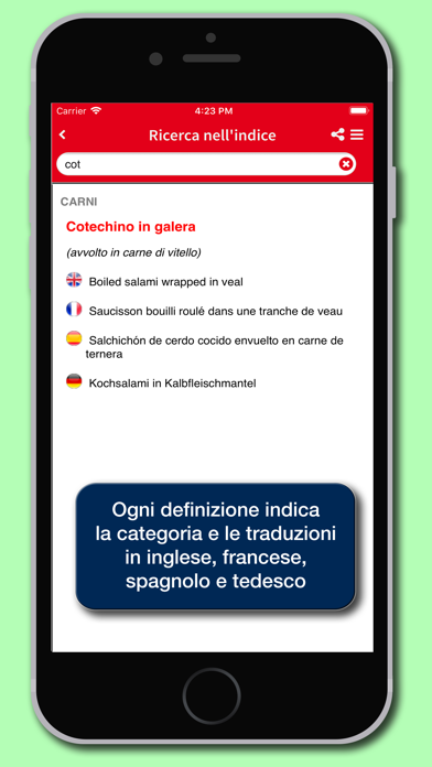 Screenshot #3 pour Dizionario Gastronomico Hoepli