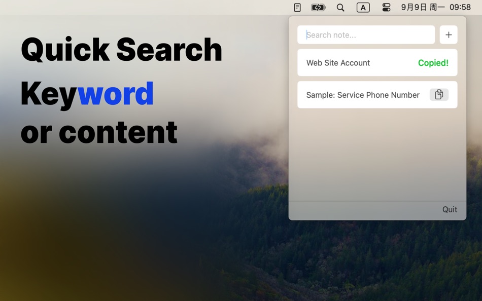 #1. QuickCopy - Menu bar Copied! (macOS) Oleh: Motion Network Technology Co., Ltd.
