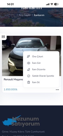 Mezunum Satıyorum Kıbrıs iPhone screenshot