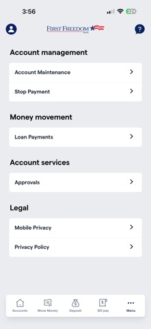 First Freedom Mobile Banking Screenshot 4 of 4