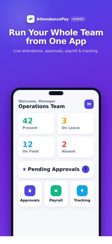 AttendancePay Admin: Team & HR Screenshot 1 of 8