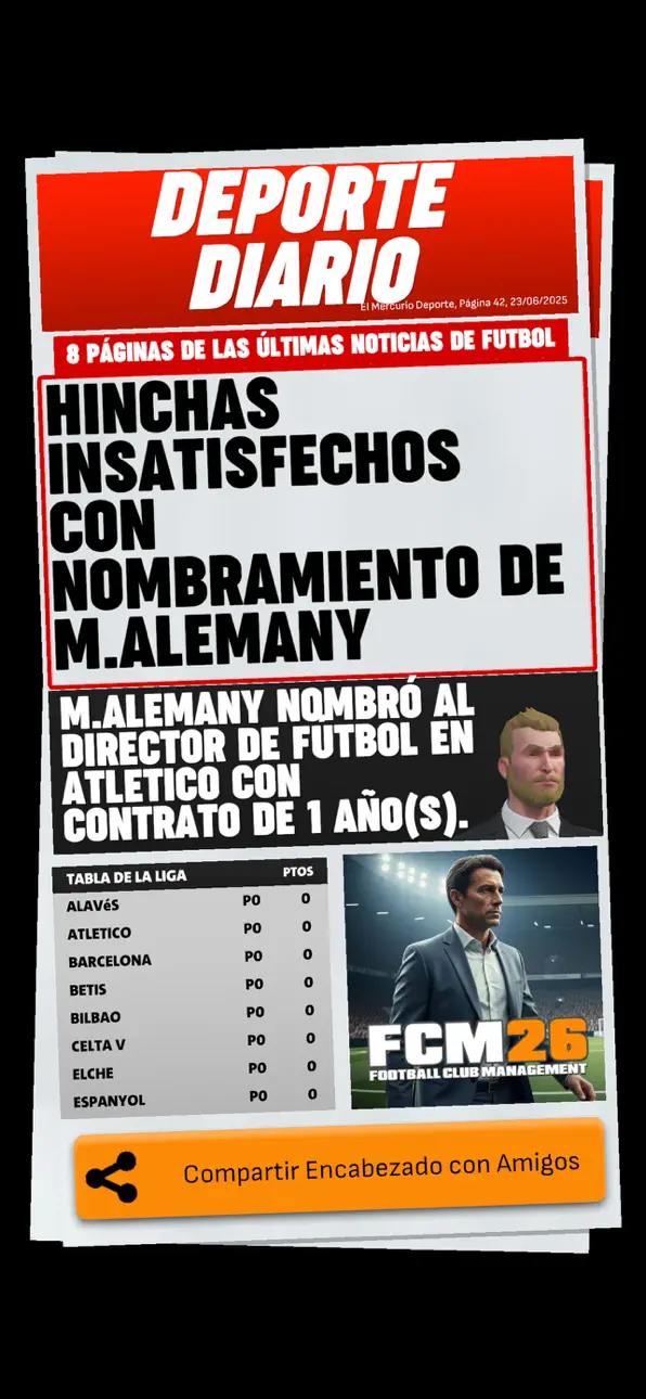 Football Club Management 2026 iOS Mod IPA screenshot 1 - iOS game interface