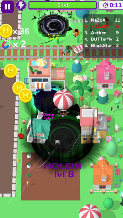 Holein. hole io blackhole game iPhone screenshot 6 - Games app