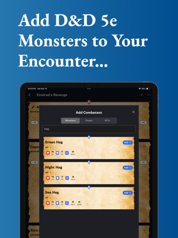 Roll for Initiative iPad screenshot