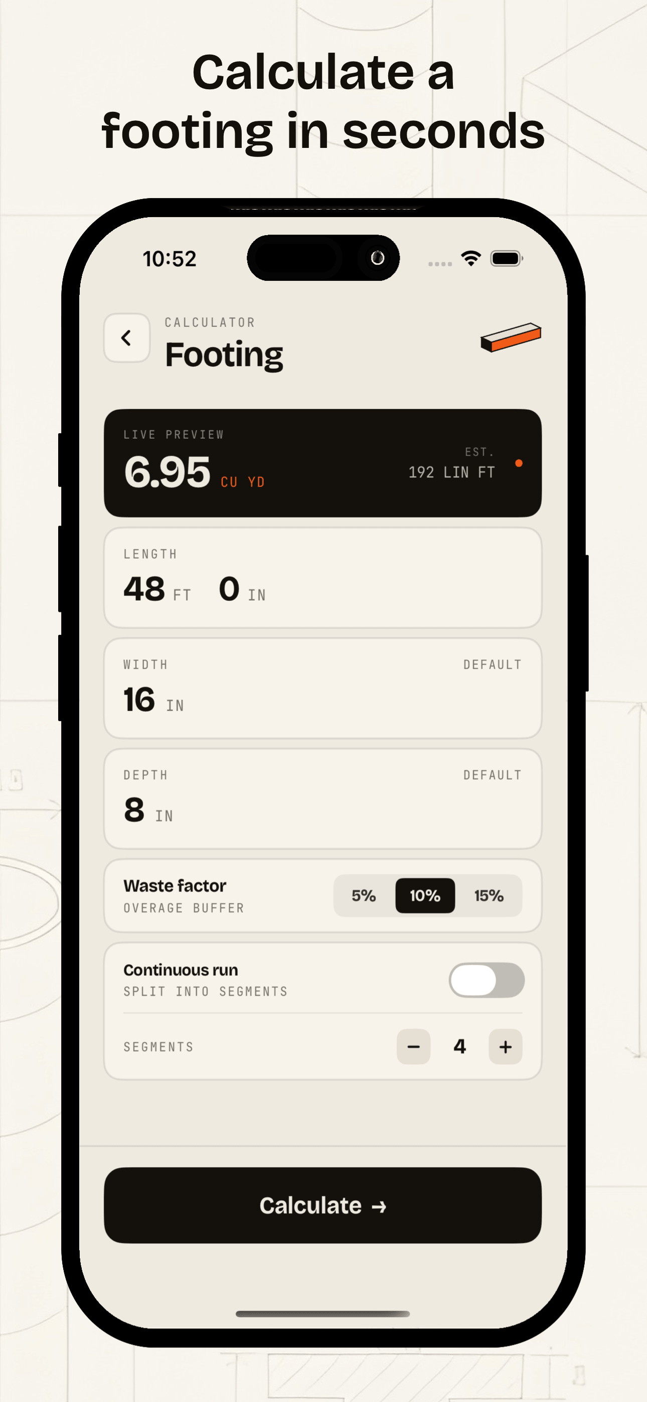 Concrete Calculator - Pour screenshot 4
