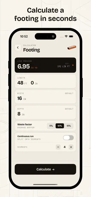 Concrete Calculator - Pour screenshot 4