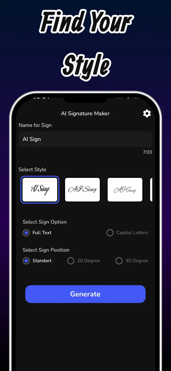 Screenshot #2 pour AI Signature Maker - Generator