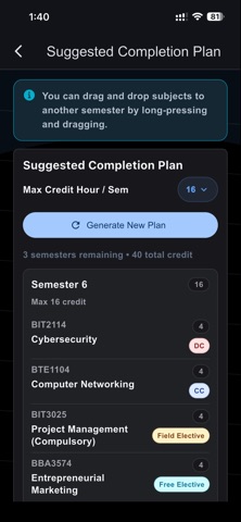 MUST Student Planner Screenshot 7 of 10