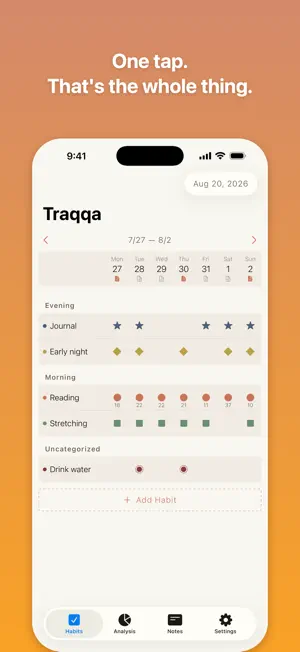 Traqqa: Daily Habit Tracker screenshot 1