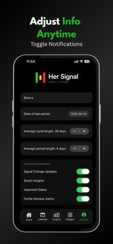 Her Signal: Period Tracker iPhone screenshot