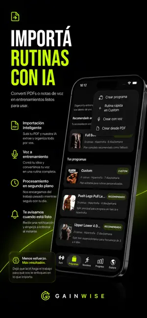 GainWise: Gym Tracker screenshot 2