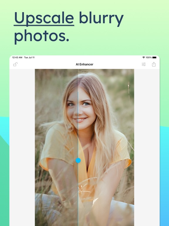 AI Photo Enhancer: Up Scaler iPad screenshot 9 - Graphics & Design app