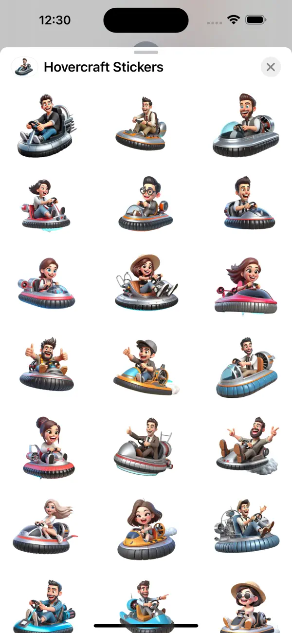 Screenshot #1 pour Hovercraft Stickers
