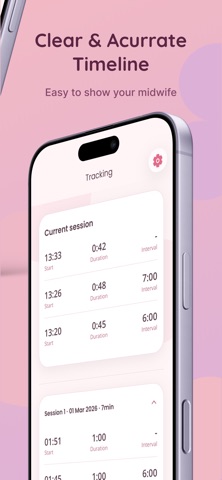 Contraction Timer - Nest iPhone screenshot