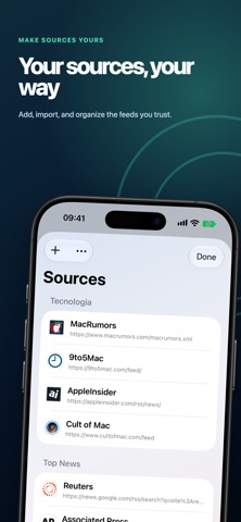 Sources: RSS Reader Screenshot 5 of 5
