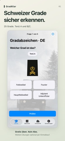 GradKlar: Schweizer Armee iPhone screenshot