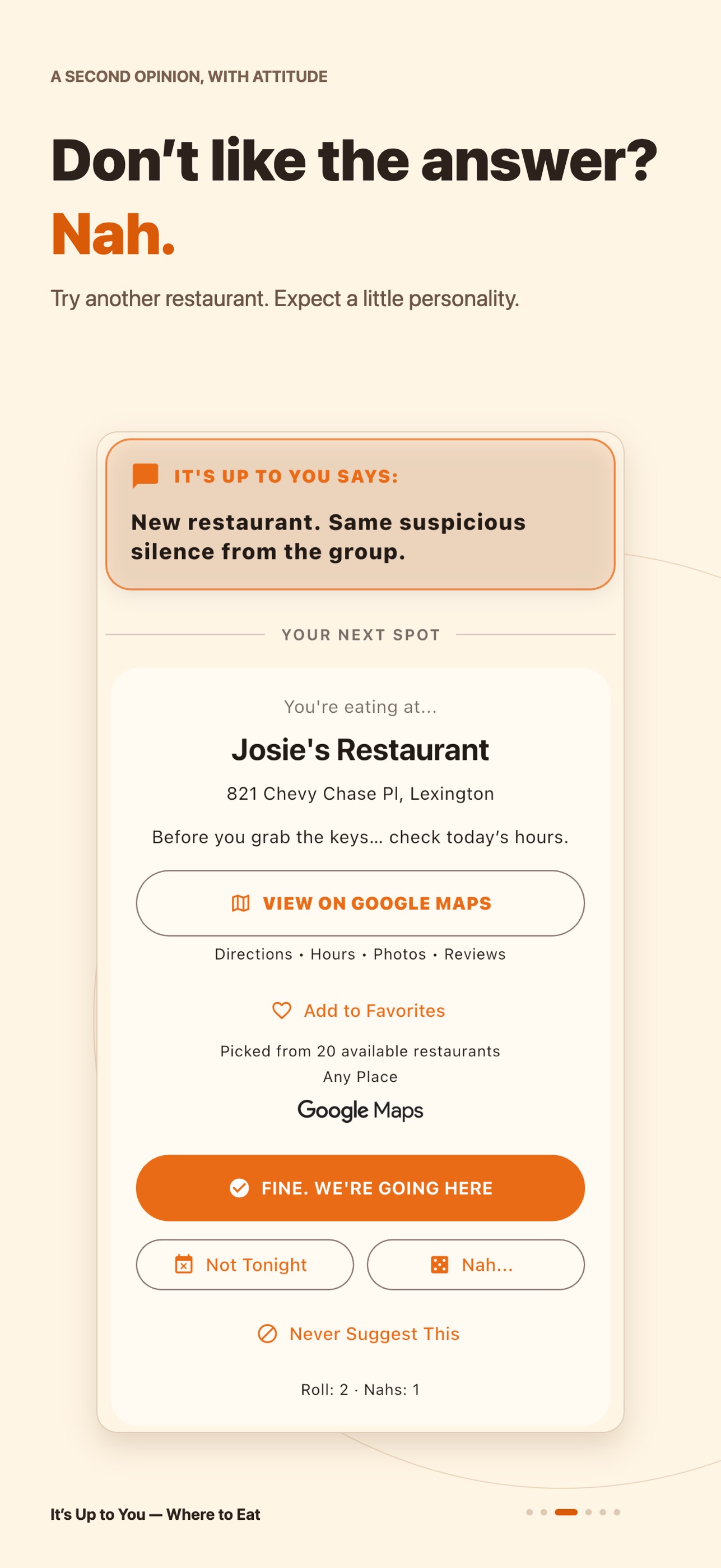 Screenshot 3 of It’s Up to You — Where to Eat