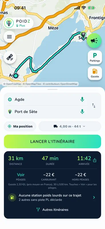 POIDZ : GPS camion poids lourd screenshot 5 of 6