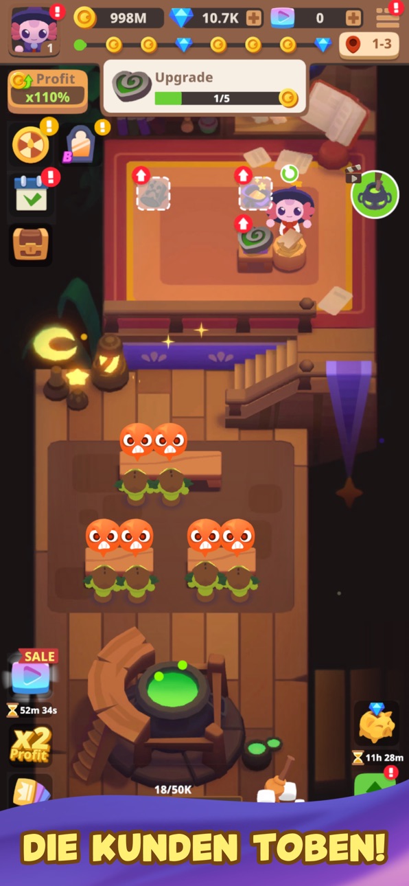 MagiLotl: Idle Wizard Tycoon iOS Mod IPA screenshot 4 - iOS game interface