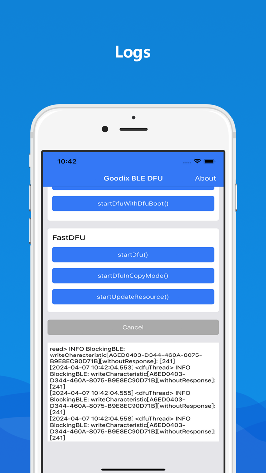 #3. GoodixBleDFU (iOS) 由: Shenzhen Goodix Technology Co., Ltd.