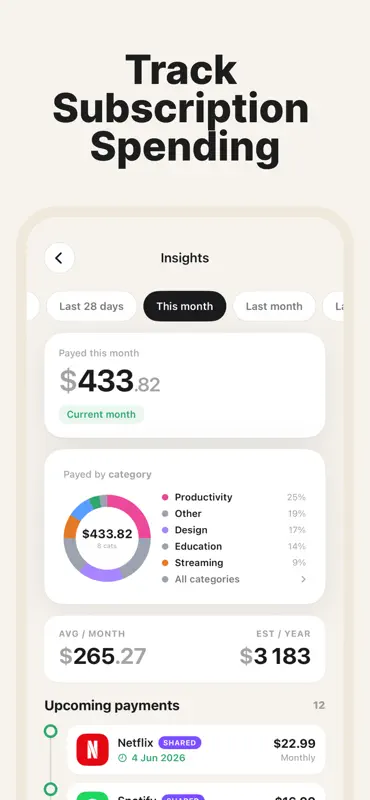 Subscription Tracker by Sorka screenshot 5 of 7