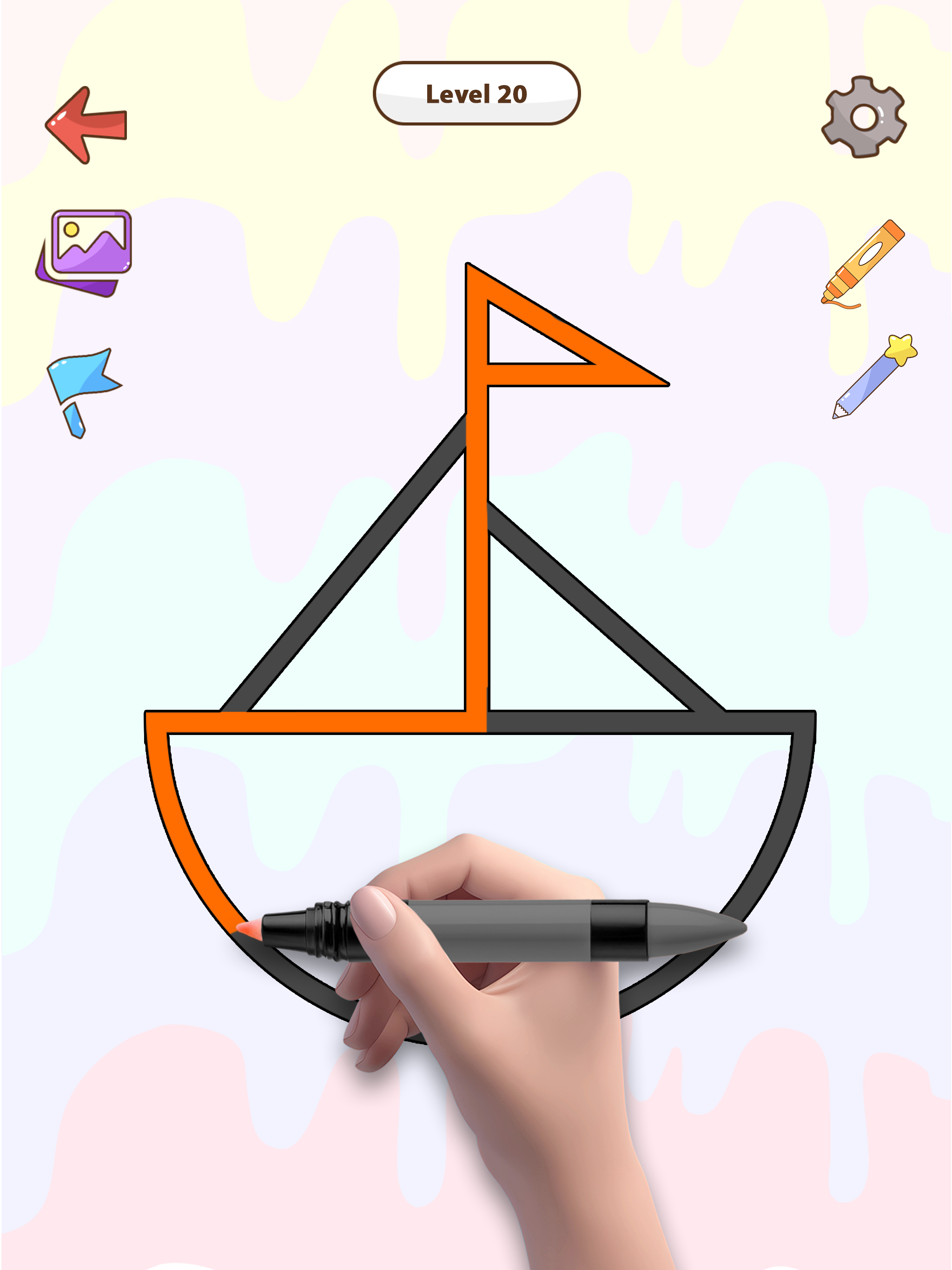 One Line Drawing:Draw It Games