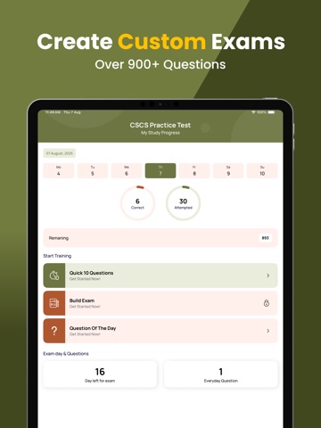 CSCS Practice Test iPad screenshot
