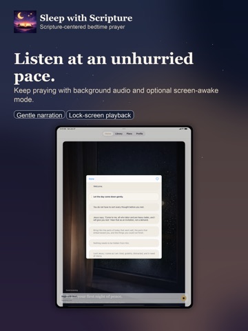 Sleep with Scripture iPad screenshot