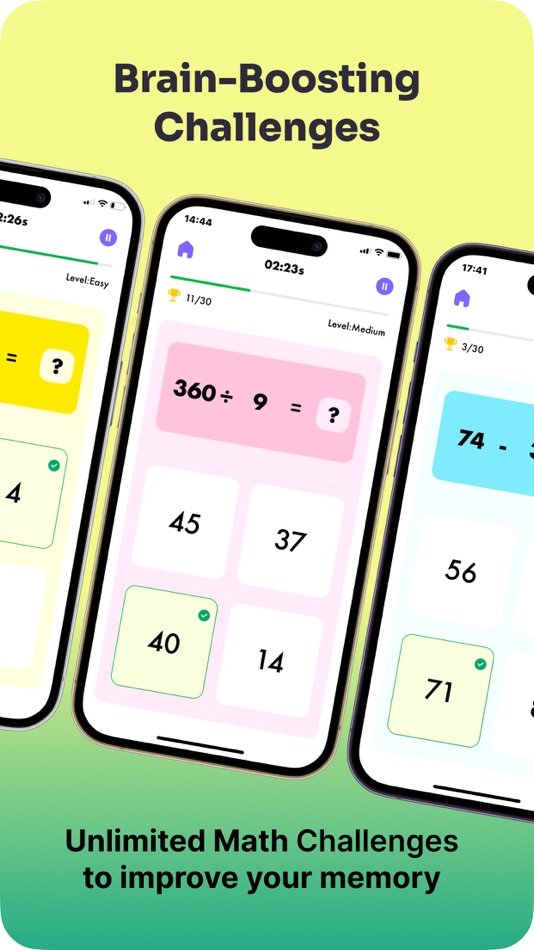 #2. Math Learner: Fun Memory Games (iOS) By: Manisha Yadav