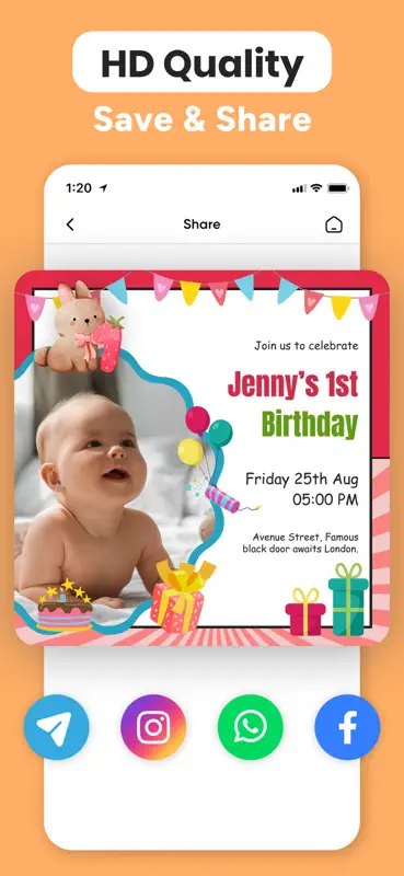 Birthday Invitation Maker ° screenshot 8 of 8
