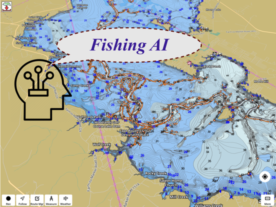 Fishing Points - Lake Mapsのおすすめ画像1